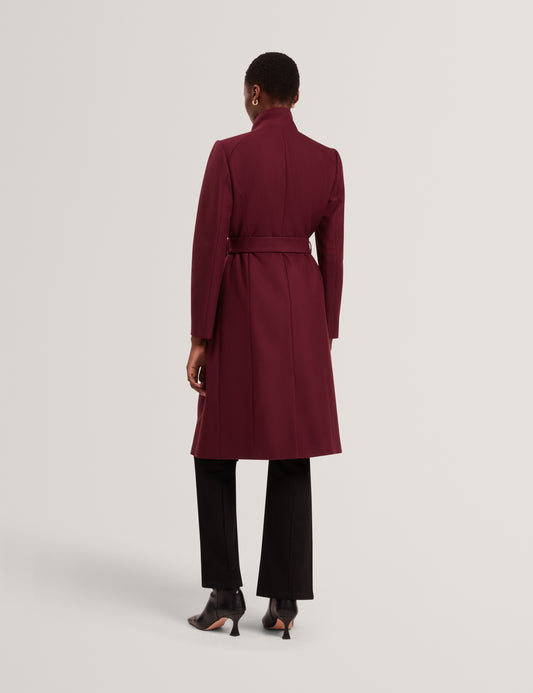 ROSE - Mid Length Wool Wrap Coat