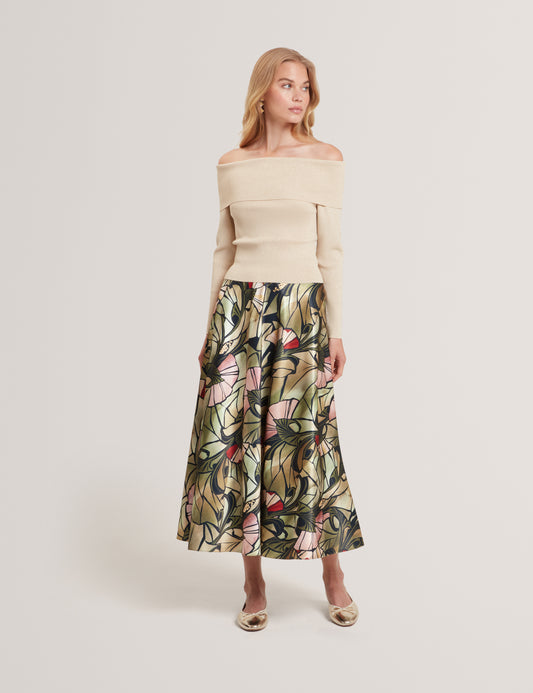 ALHIE - Printed Midi Skirt