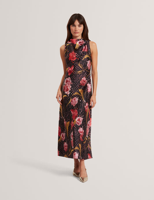TWILLI - Printed Halter Neck Midi Dress