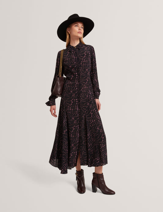 BISCAYA - Printed Midi Shirt Dress