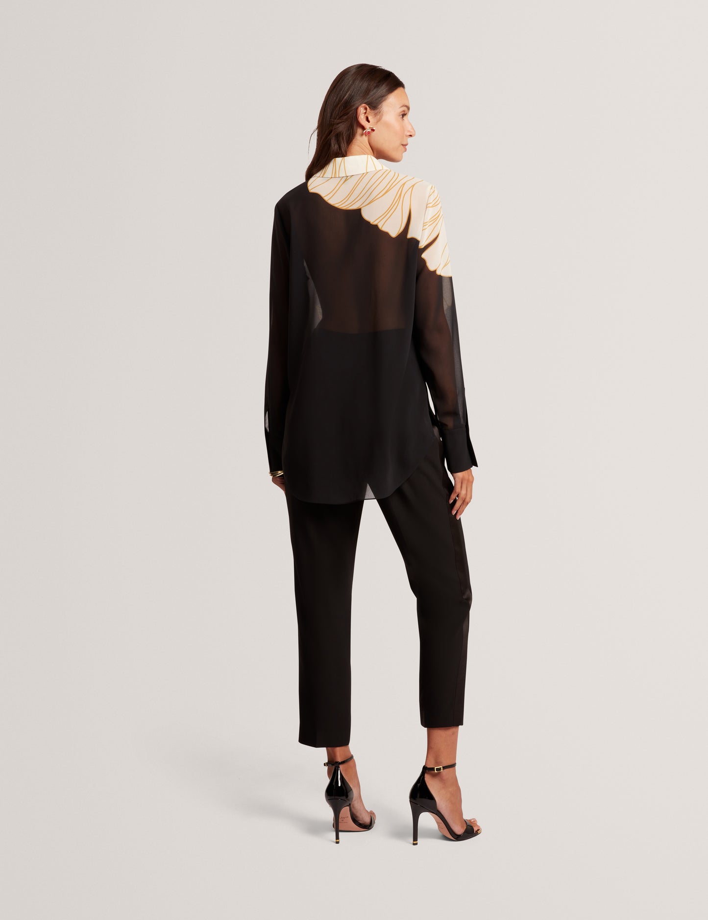 NEKEATA - Printed Long Line Shirt