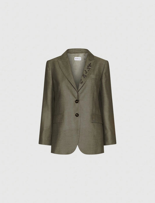 IMPACT - Fluid twill jacket with crystal detail