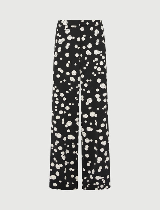 FAVETTA - Printed satin trousers
