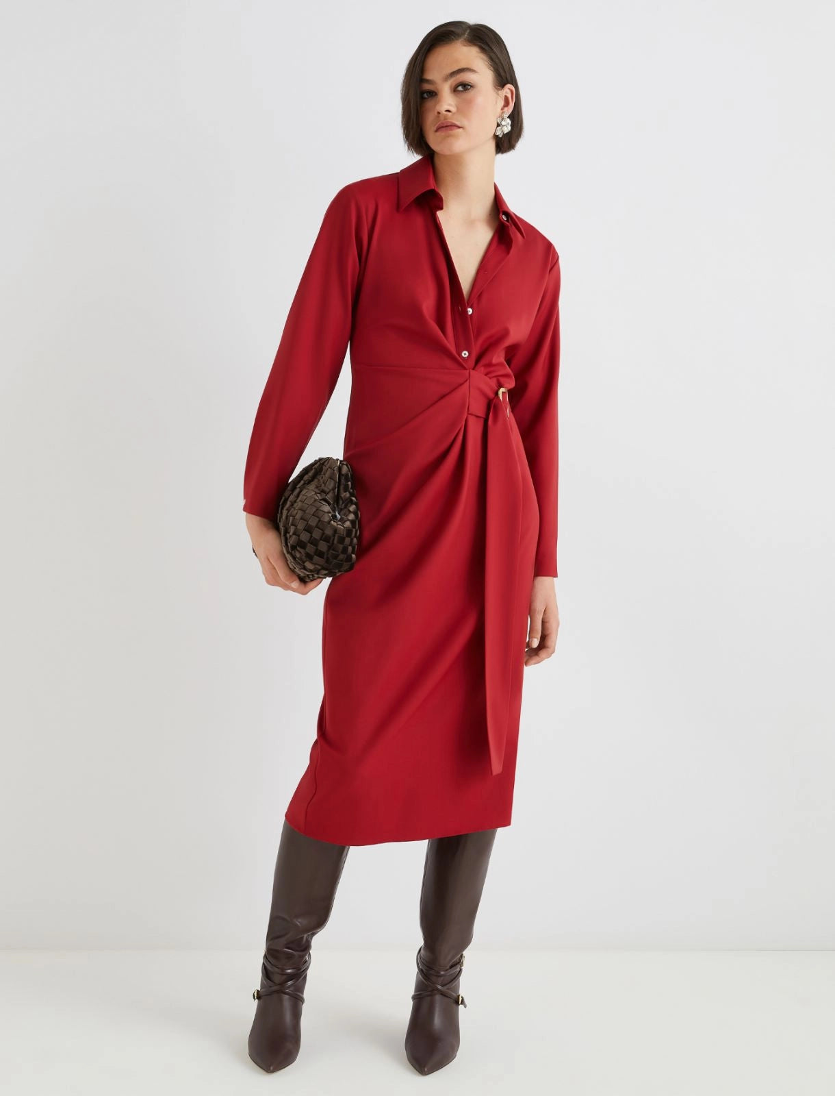 VALAIS - Shirt dress with side buckle detail
