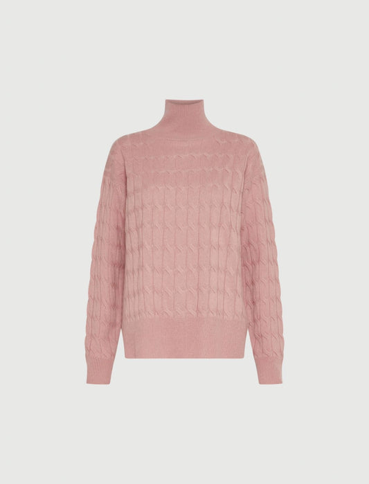 AEREO - Wool and cashmere mock polo-neck sweater
