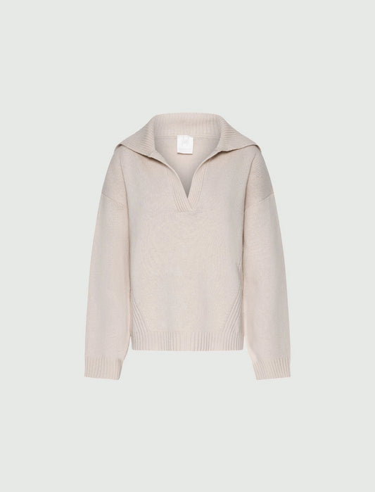 DOTTO - Boxy-fit polo-neck sweater