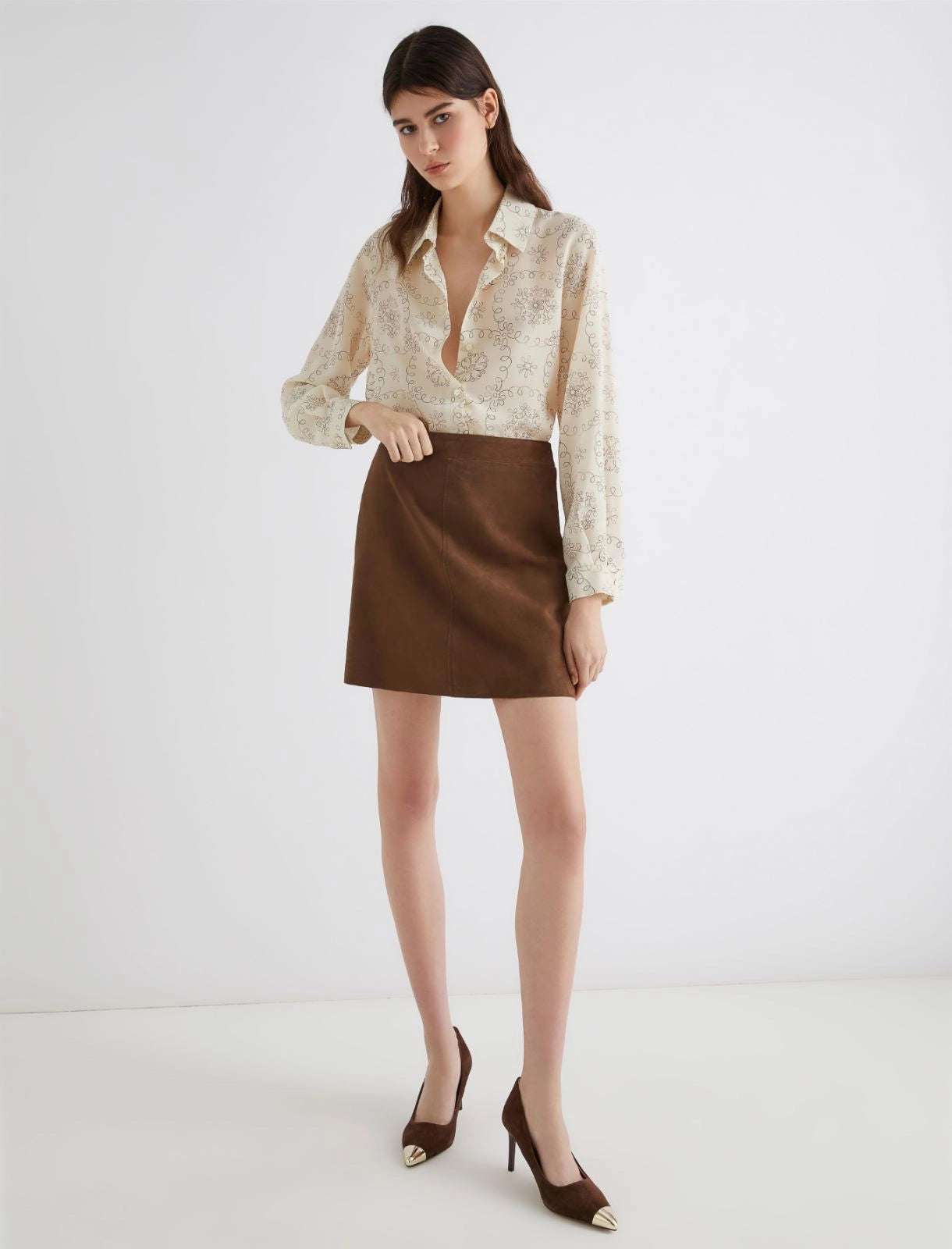 RISE - Suede mini skirt