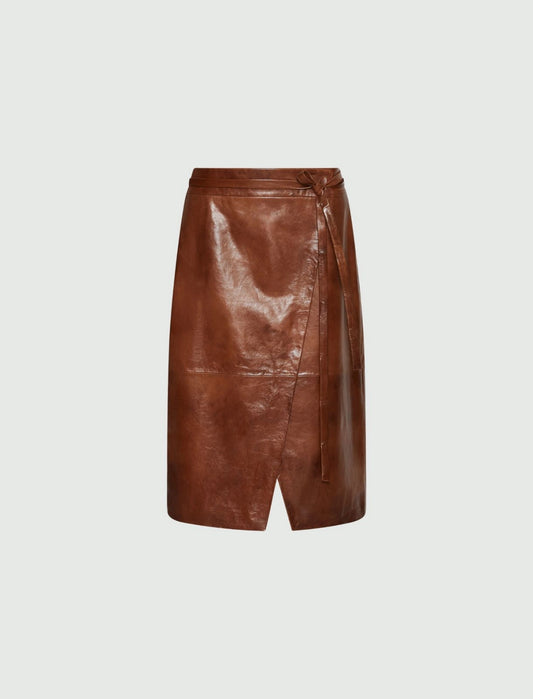 NABUCCO - Nappa leather wrap skirt