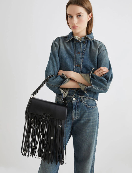 EMILY4 - Le Muse medium bag with fringes and eyelets