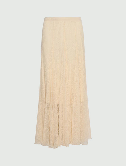 AVENUE - Lace jersey skirt