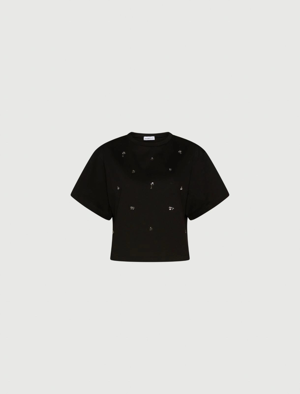 ARNALDO - Crystal-adorned cropped T-shirt