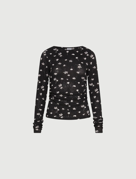 SIGMA - Printed tulle jersey T-shirt