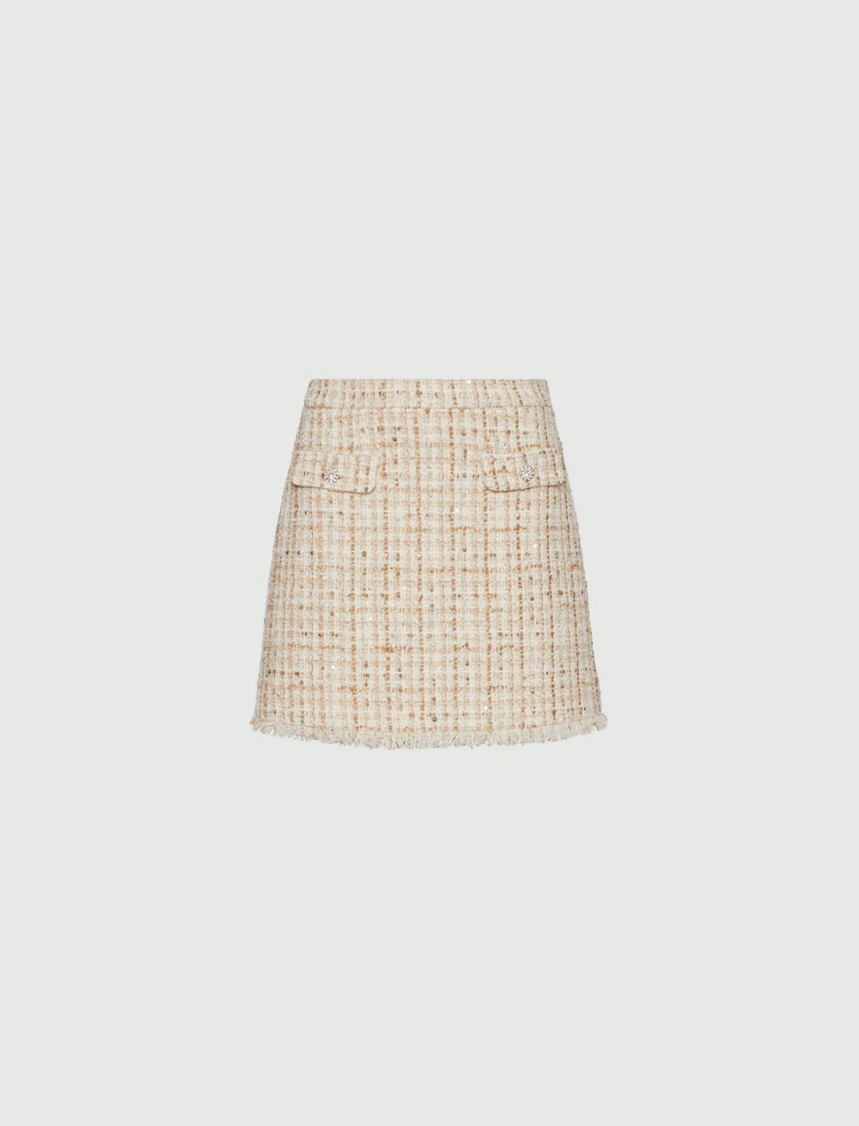 FATINA - Sequinned lamé mini skirt