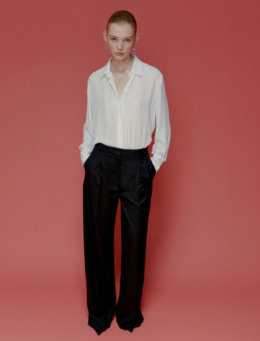 BUONO - Flowing wide-leg trousers