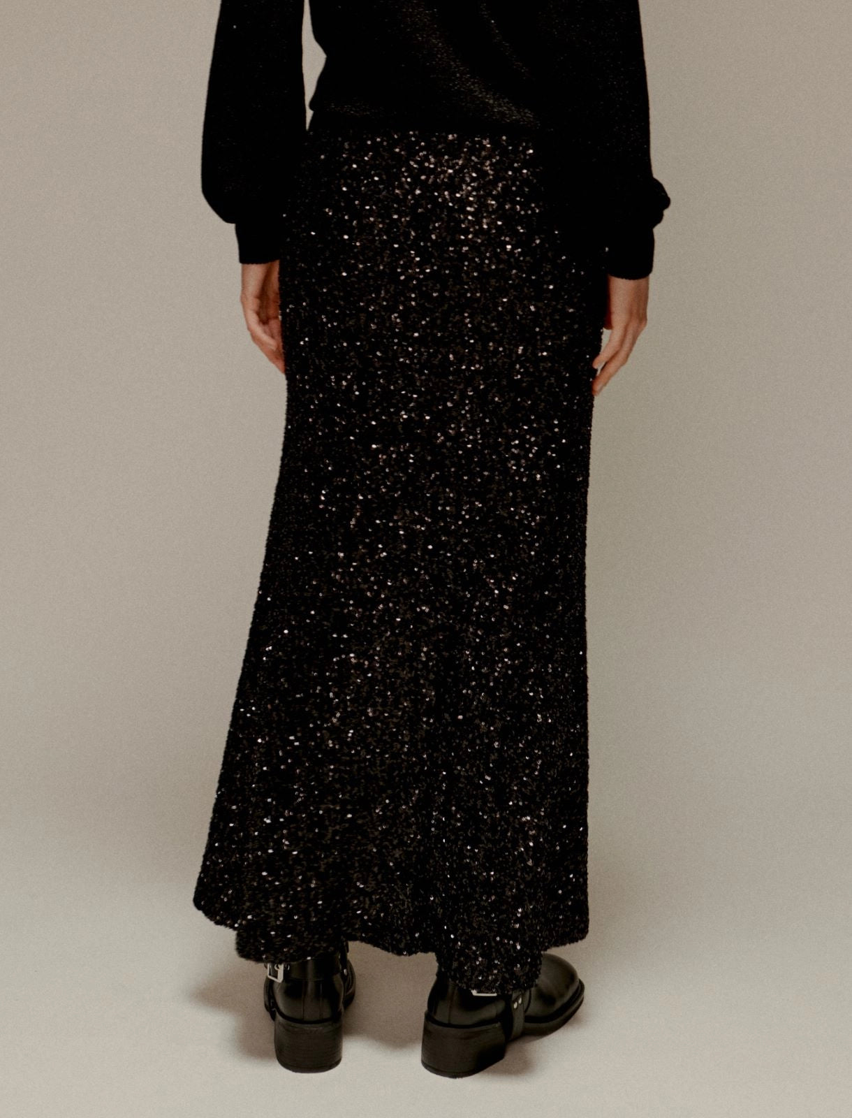 SALICE - Sequinned midi skirt