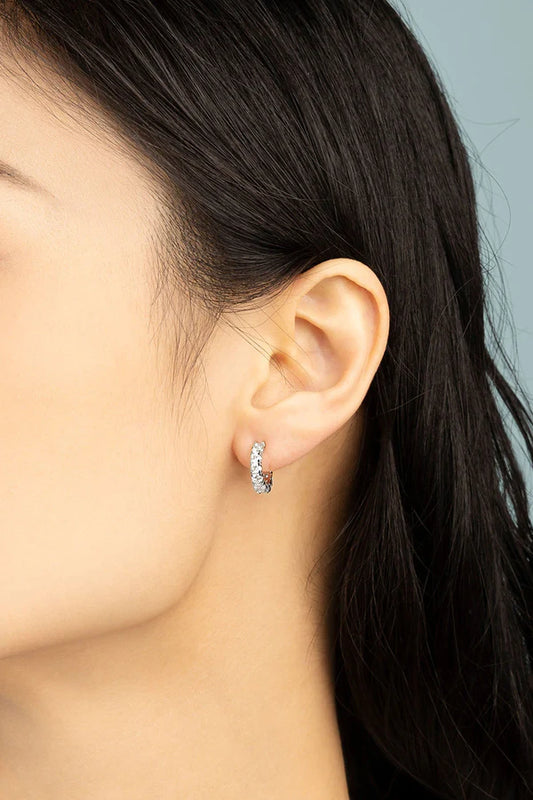 festival - Pavé Huggie Earrings