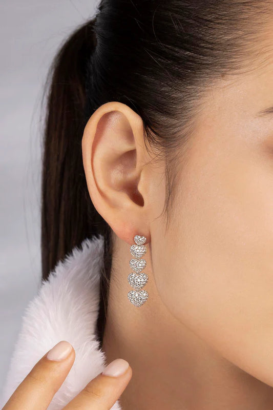 hiver - Heart Drop Earrings