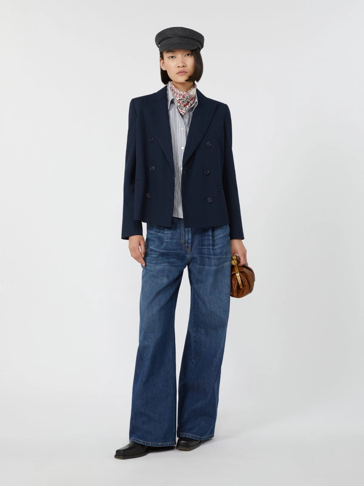 TAPPETO - Double-breasted gabardine jacket