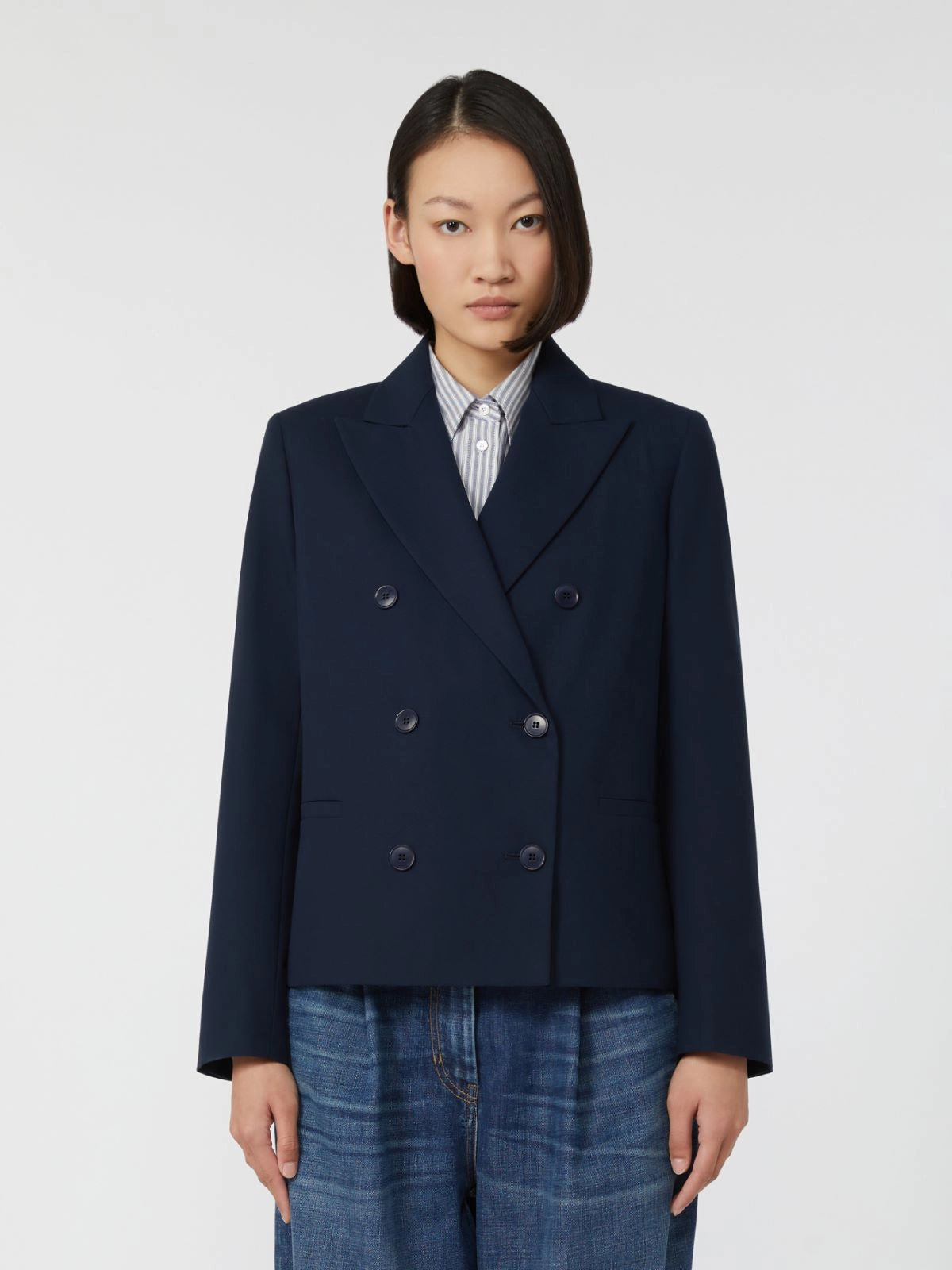 TAPPETO - Double-breasted gabardine jacket
