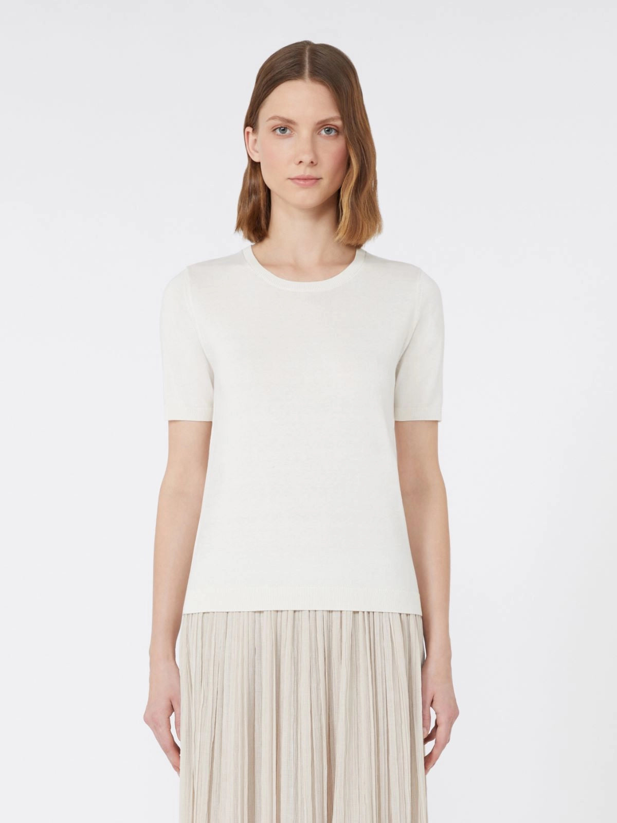 AGRO - Silk and cotton yarn T-shirt