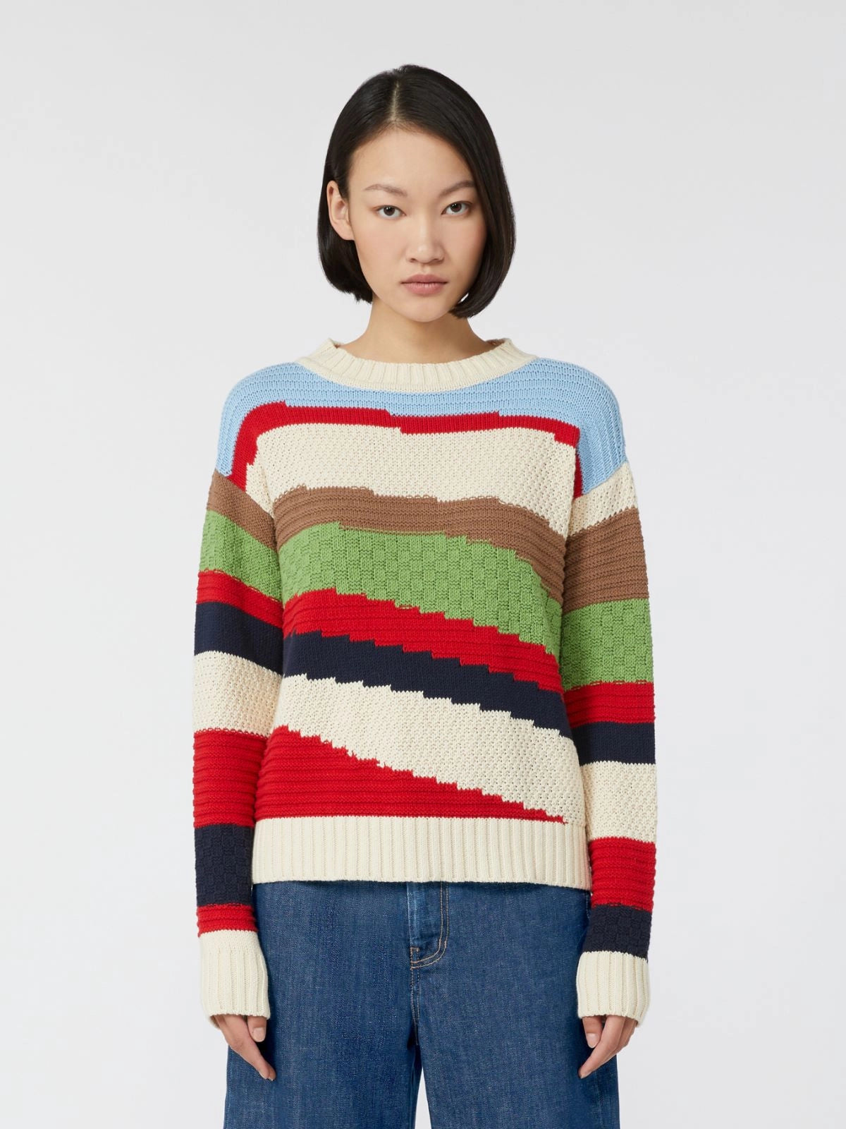 POLO - Inlaid cotton sweater