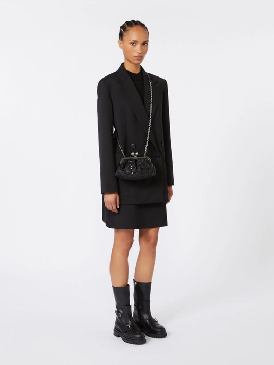 WKALAMA - Rhinestone-adorned small satin Pasticcino Bag