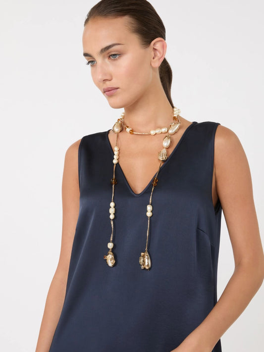 TROPEA - Metal lariat necklace