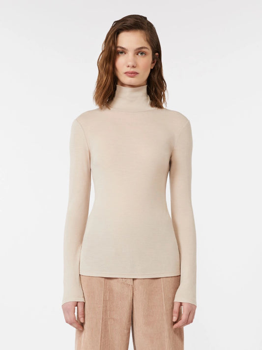 TESEO - Wool and silk gauze turtleneck 94 - Body-Top 94 - Body-Top
