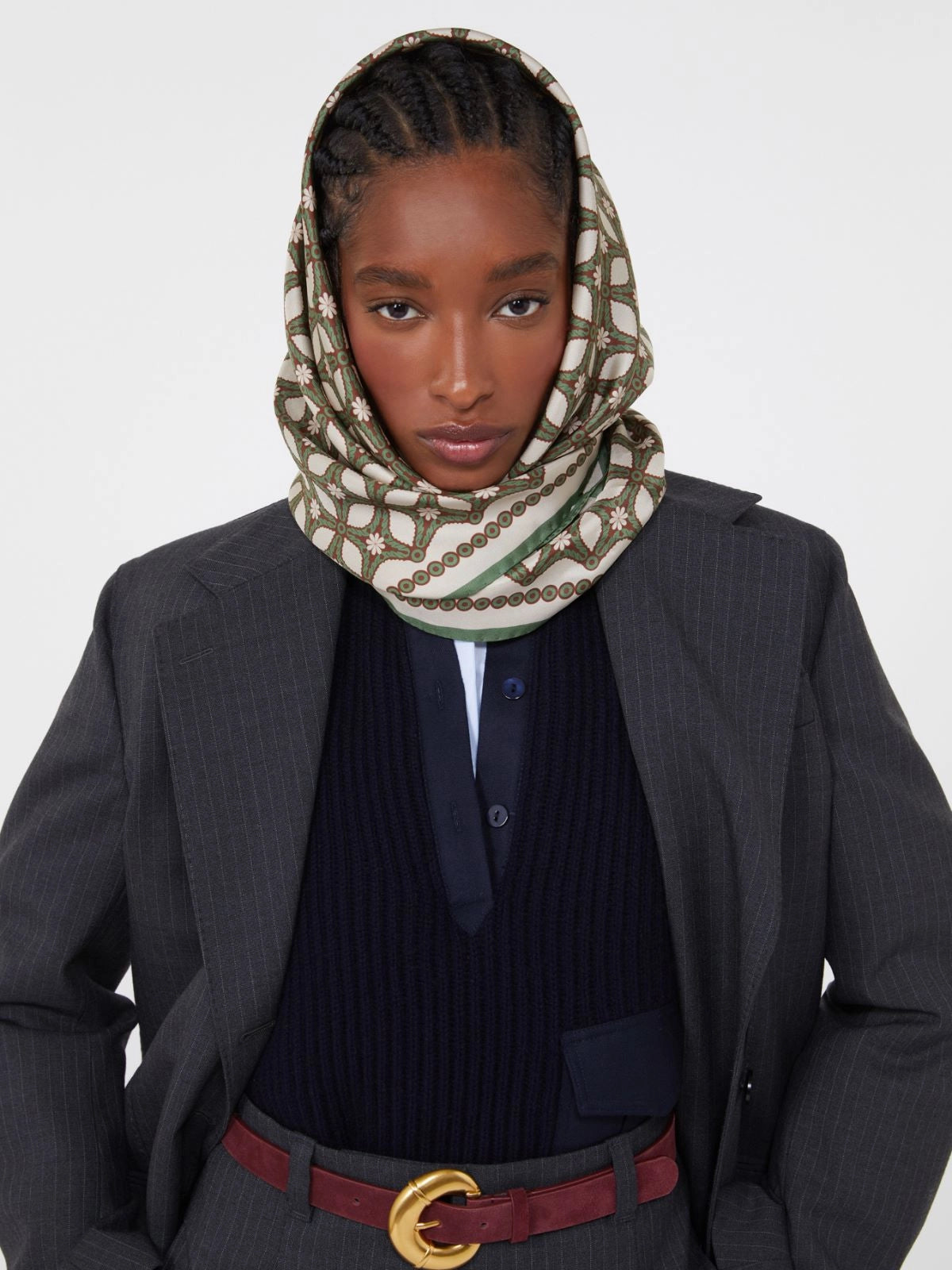 ONESTONEW - Printed silk twill scarf