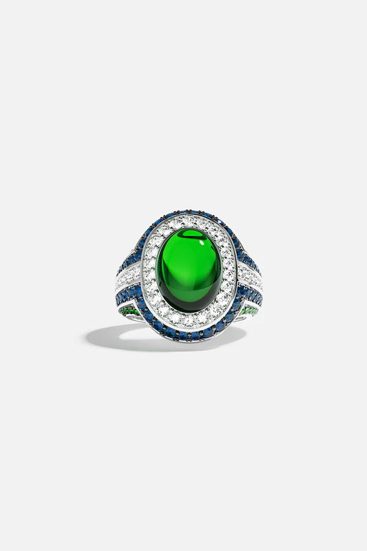 AUTOMNE - Bold Green and Blue Ring