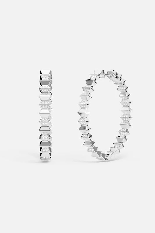 AUTOMNE - XL Up and Down Hoop Earrings