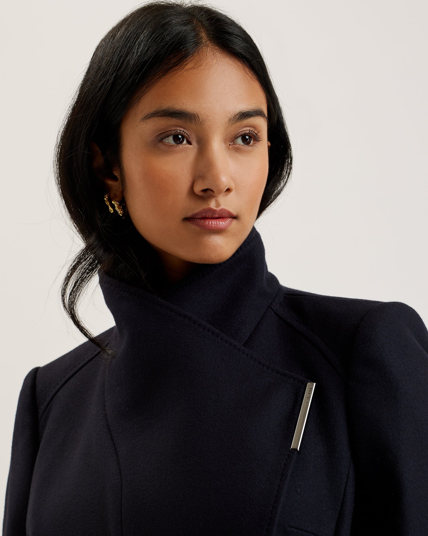 ROSE - Mid Length Wool Wrap Coat