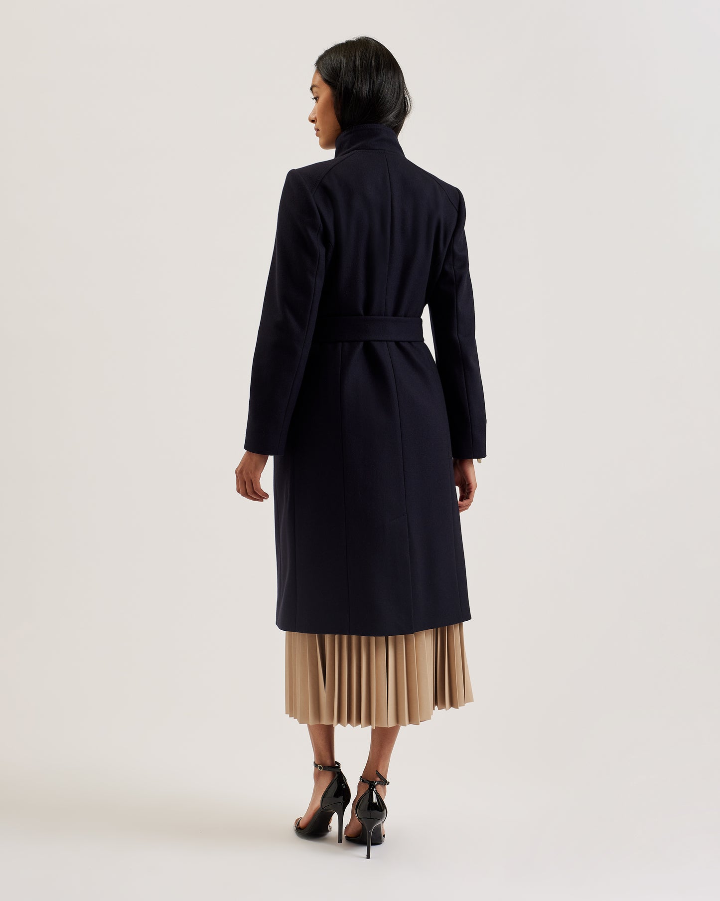 ROSE - Mid Length Wool Wrap Coat