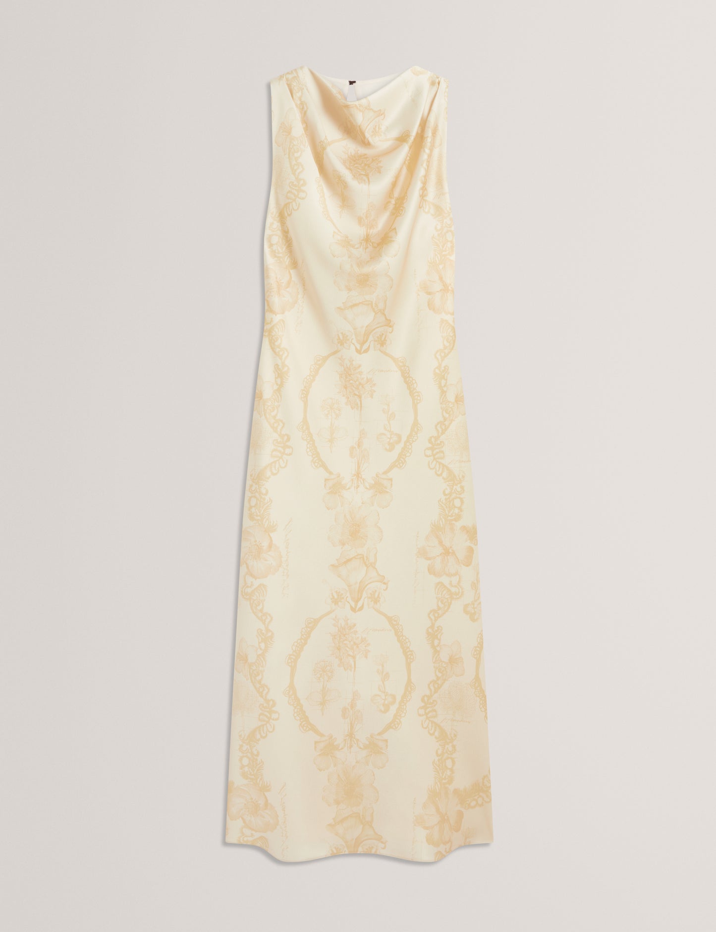 MELODA - Print Drape Neck Midi Dress