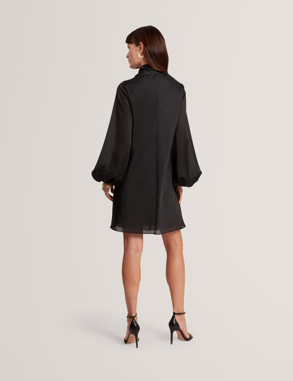 MOLMA - Neck Tie Printed Mini Dress