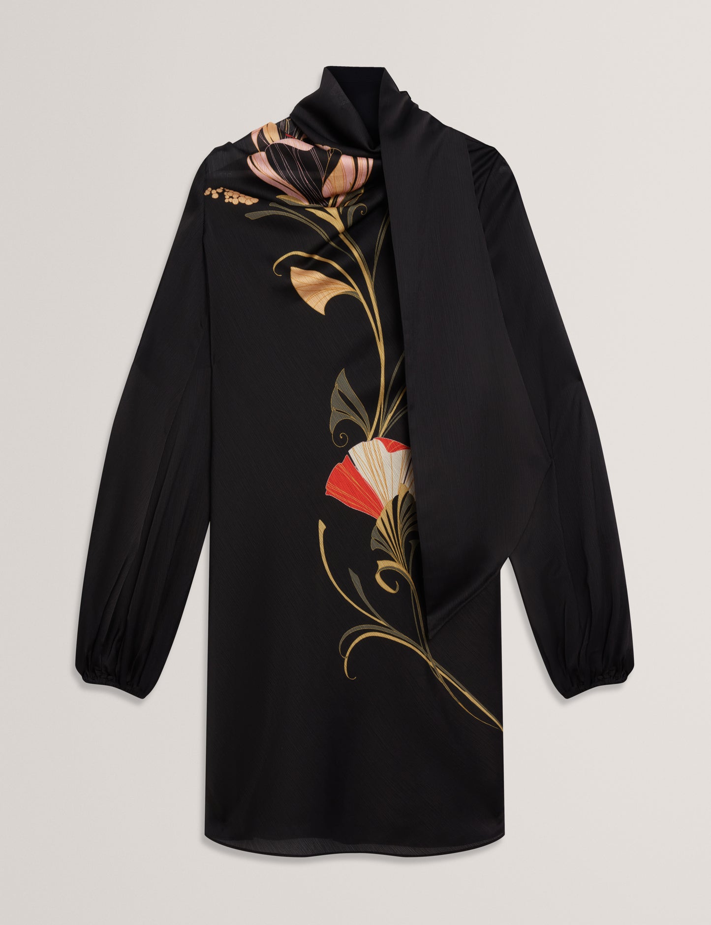 MOLMA - Neck Tie Printed Mini Dress