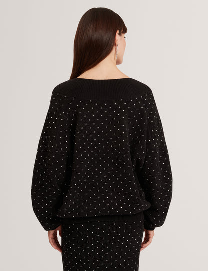 ALIISEE - V Neck Hot Fix Jumper