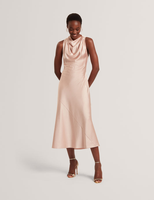 LIIMAA - Drape Neck Midi Dress