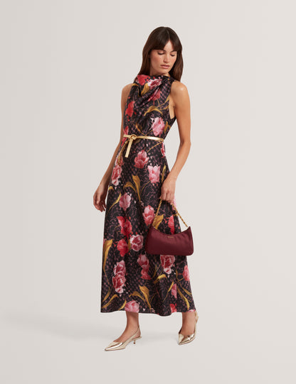 TWILLI - Printed Halter Neck Midi Dress