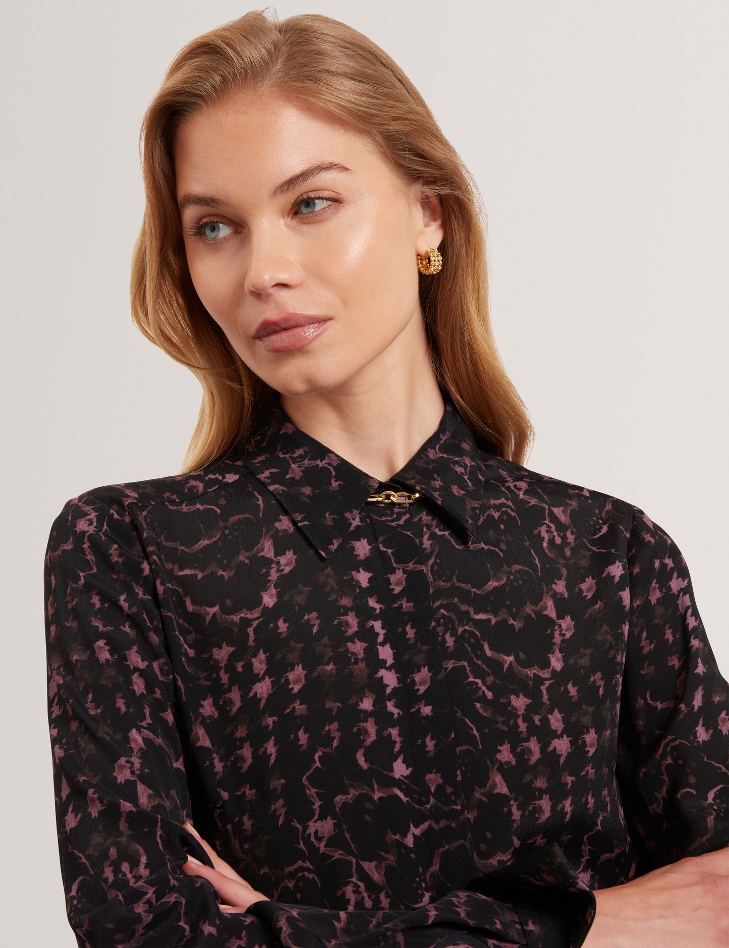BISCAYA - Printed Midi Shirt Dress