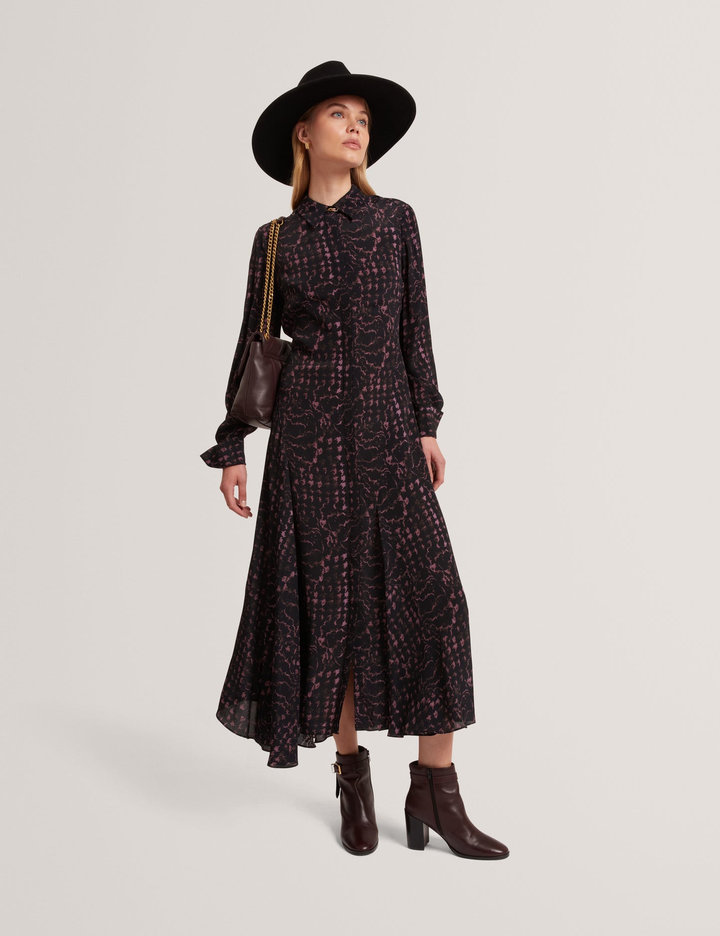 BISCAYA - Printed Midi Shirt Dress