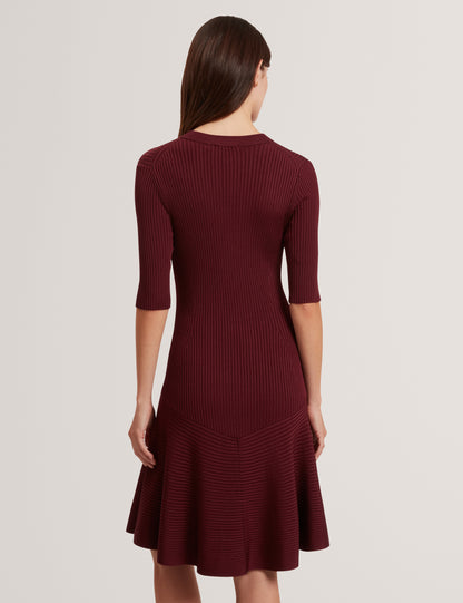 MAHRAA - Short Sleeve Knitted Mini Dress