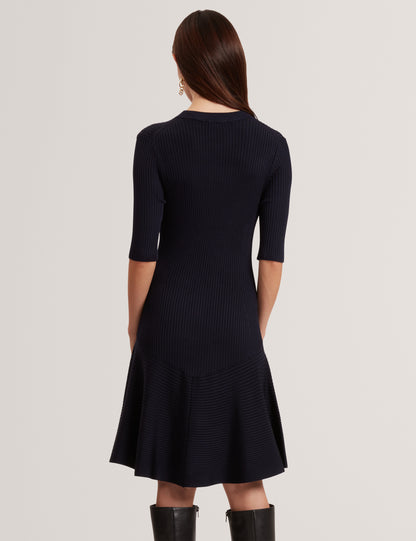MAHRAA - Short Sleeve Knitted Mini Dress