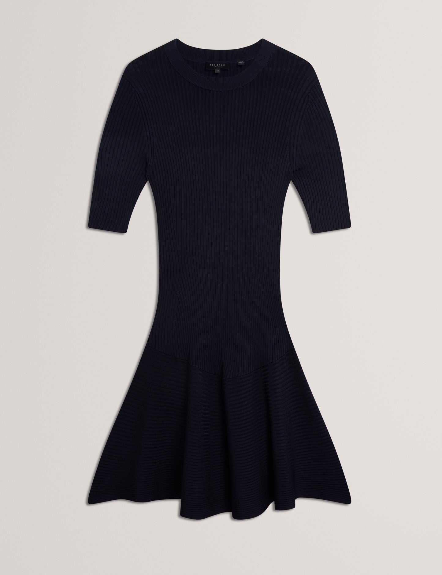 MAHRAA - Short Sleeve Knitted Mini Dress