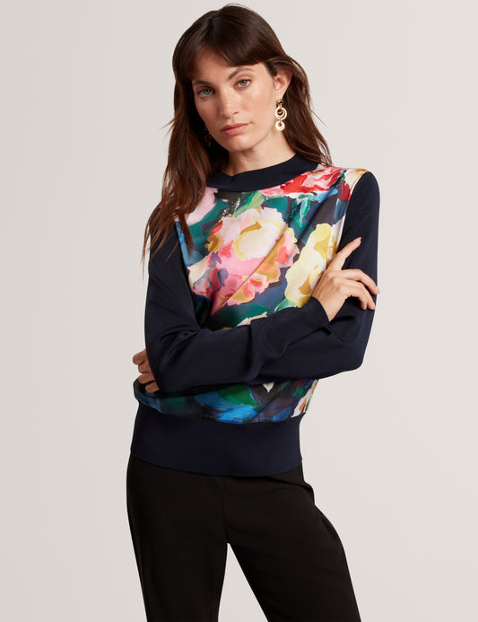 REMMIIA - Printed Woven Front Jumper