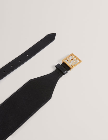 ANIIKAA - TB Script Leather Waist Belt