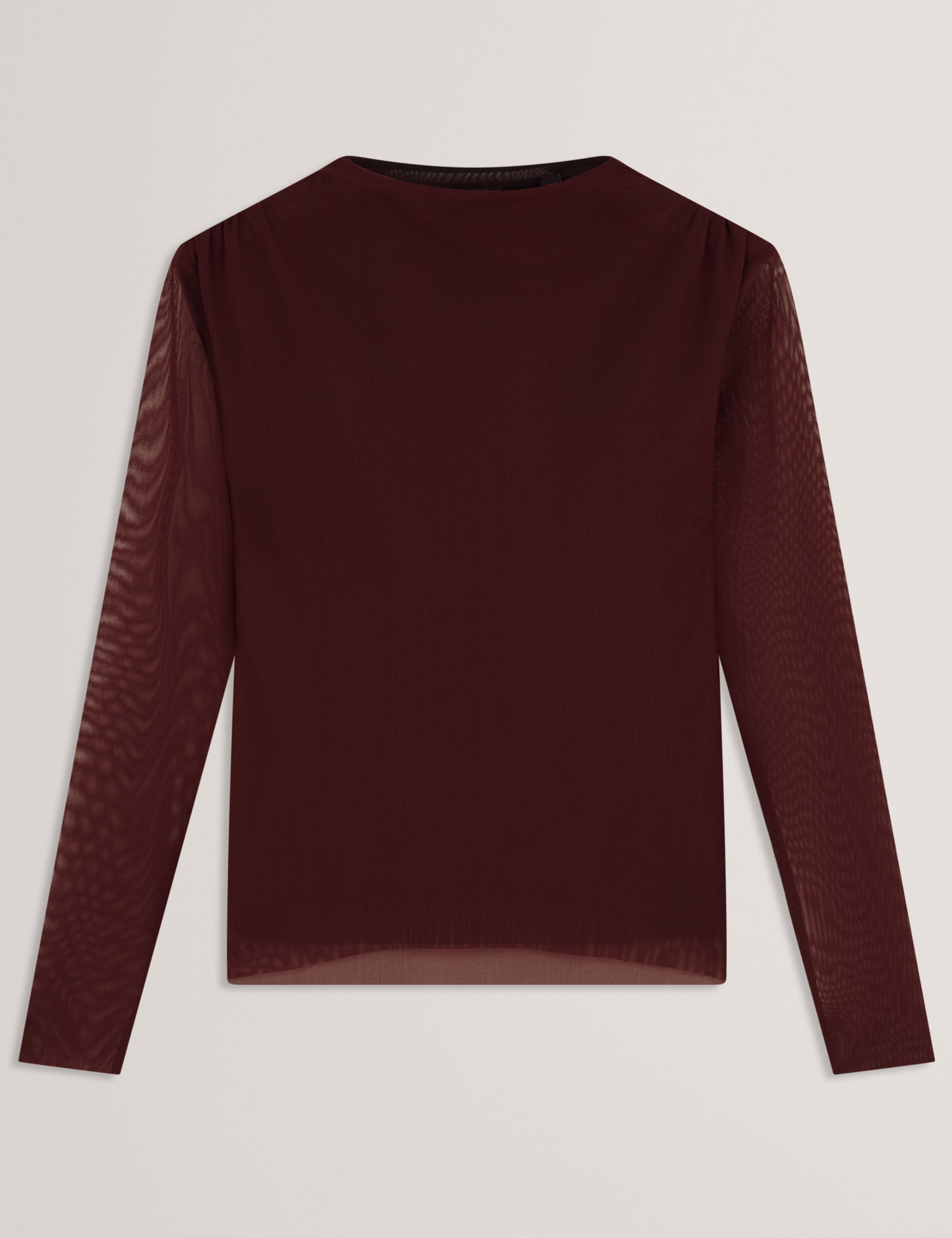 NAAMA- Long Sleeve Mesh Fitted Top