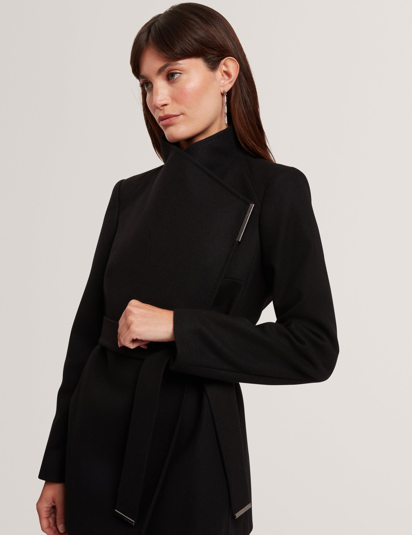 ROSESS - Short Belted Wool Wrap Coat