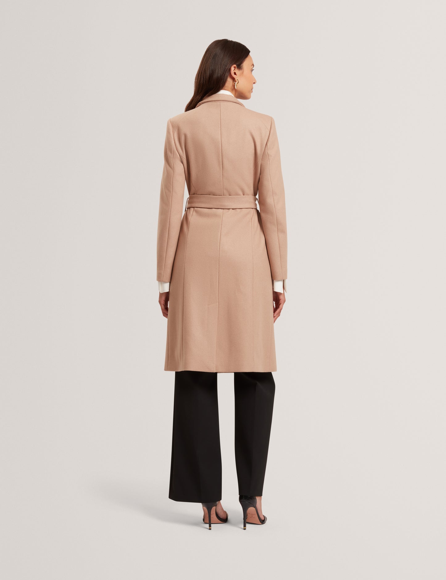 ROSE - Mid Length Belted Wool Wrap Coat