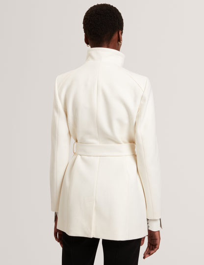 ROSESS - Short Belted Wool Wrap Coat